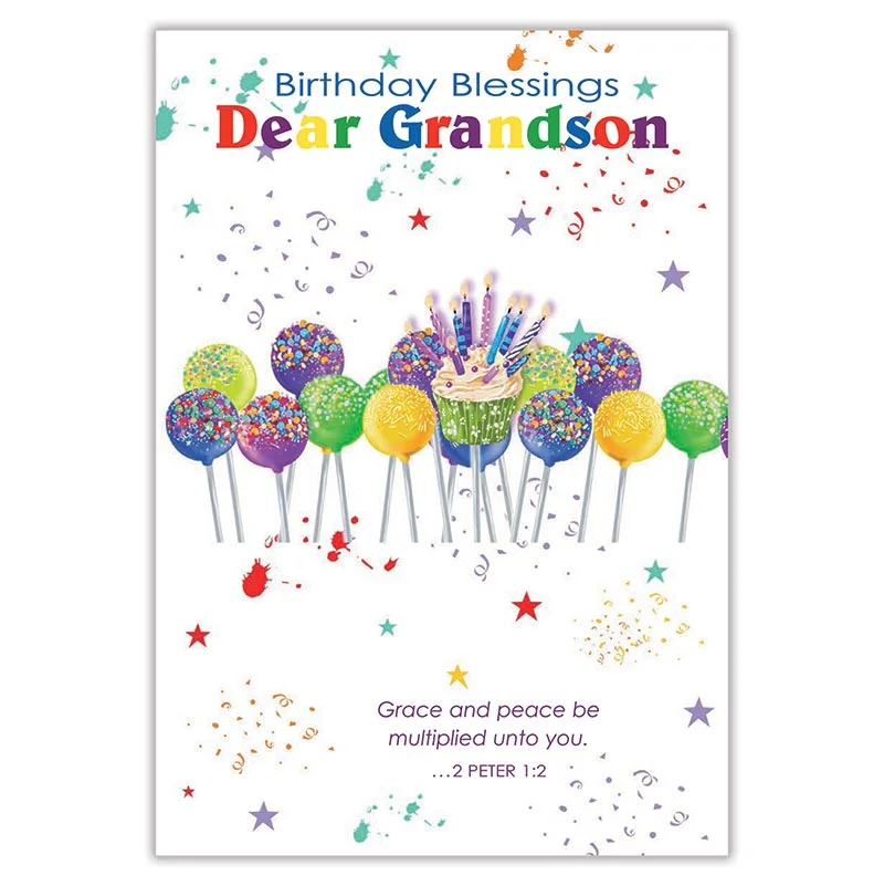 Grandson Birthday Blessings Greetings Card