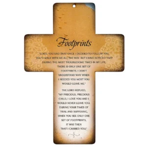 Prayer Cross - Footprints