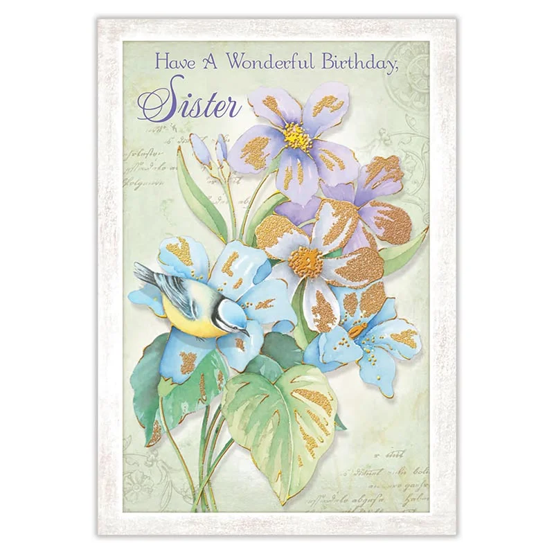 Sister Wonderful Birthday Greetings Card