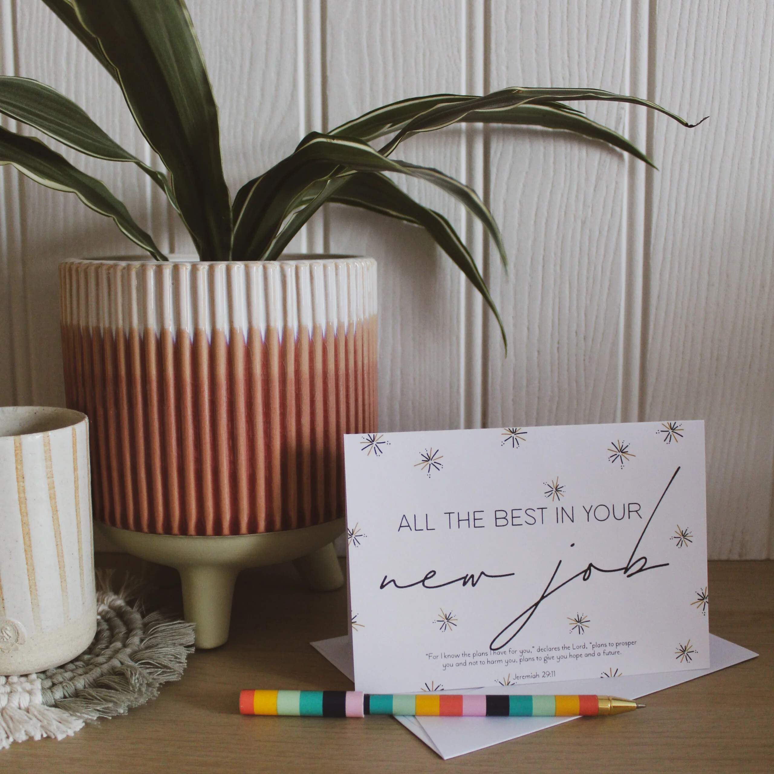 Jeremiah 29:11 All The Best In Your New Job Greetings Card