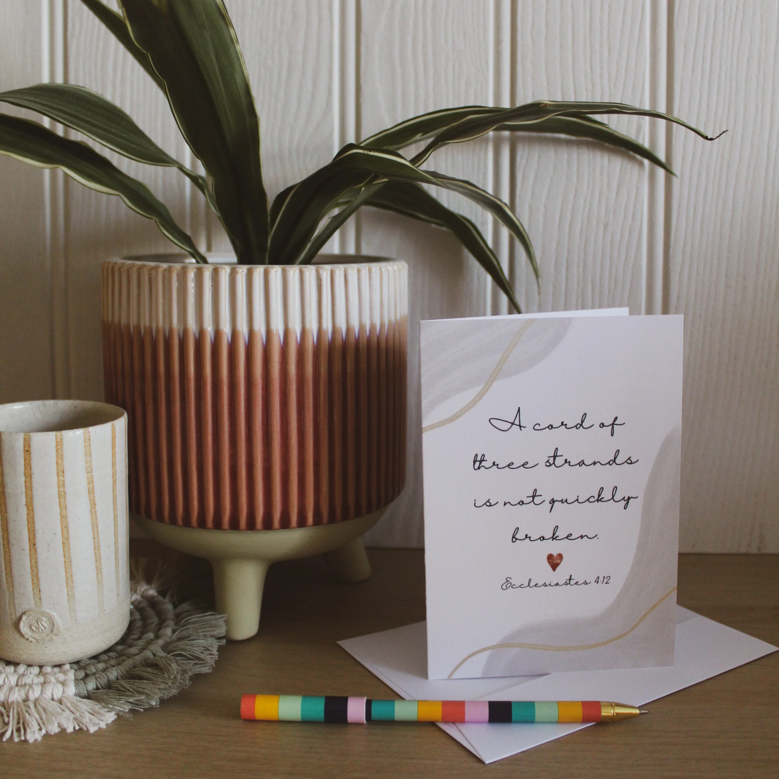 Ecclesiastes 4:12 Greetings Card