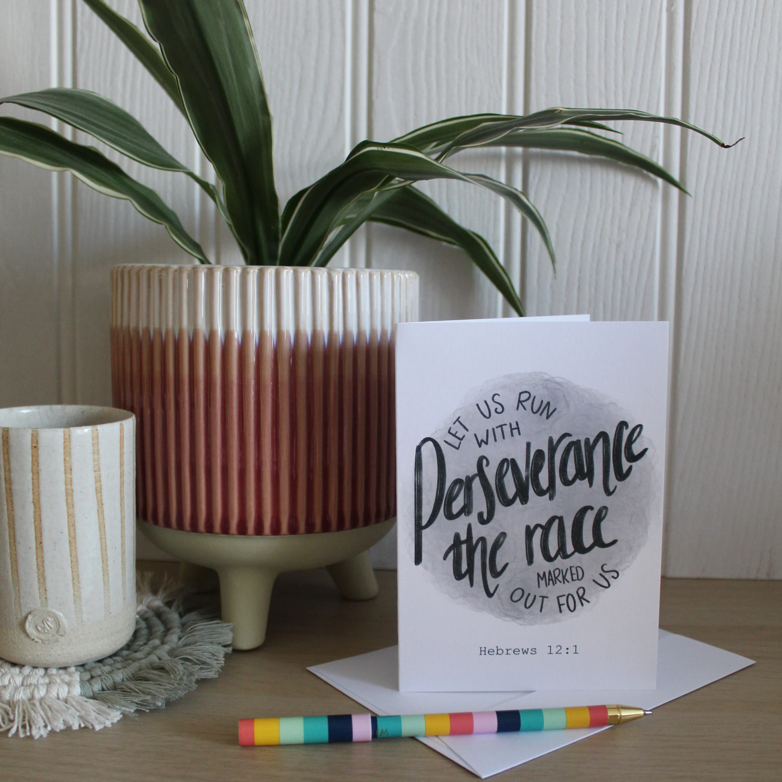 Hebrews 12:1 Greetings Card
