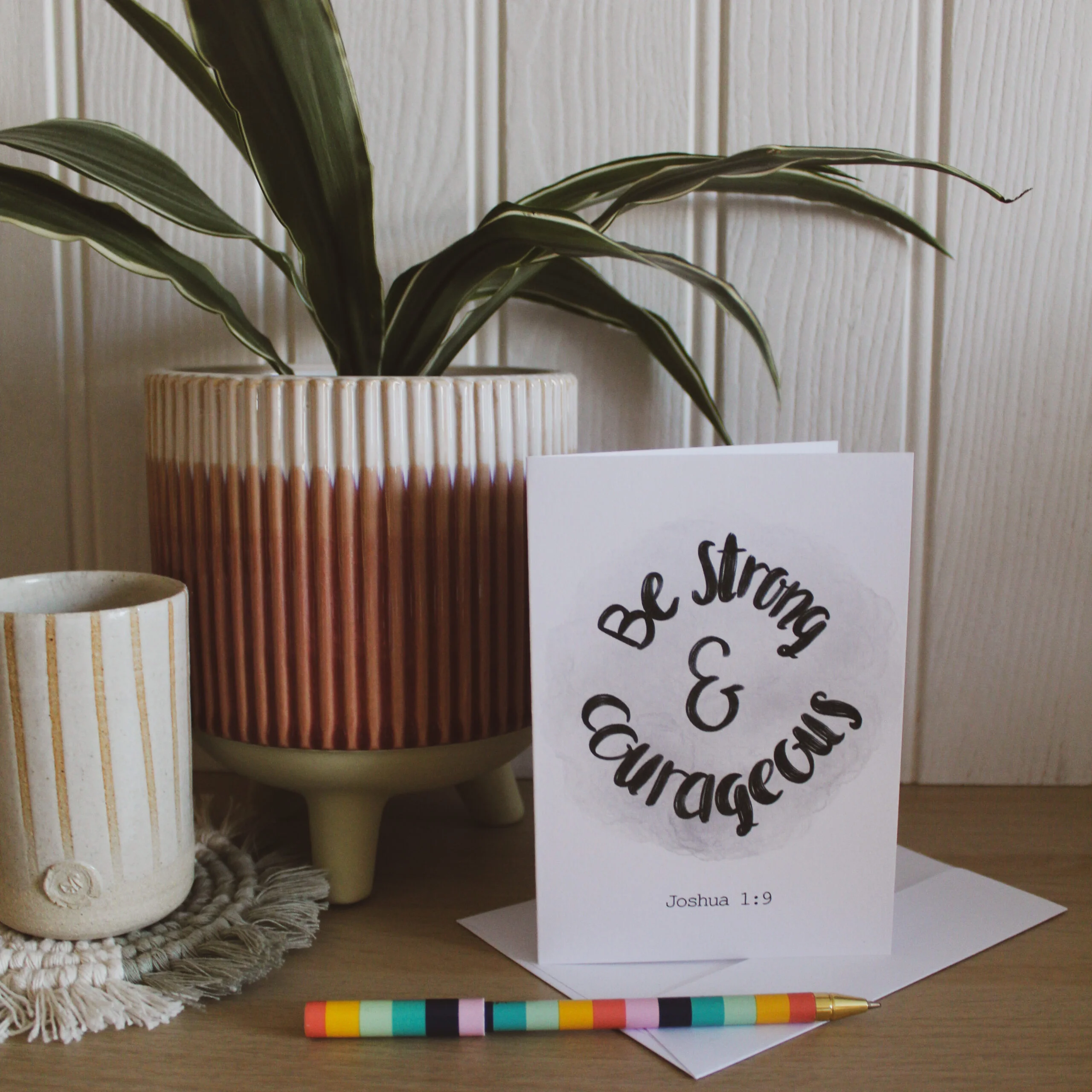 Joshua 1:9 Greetings Card