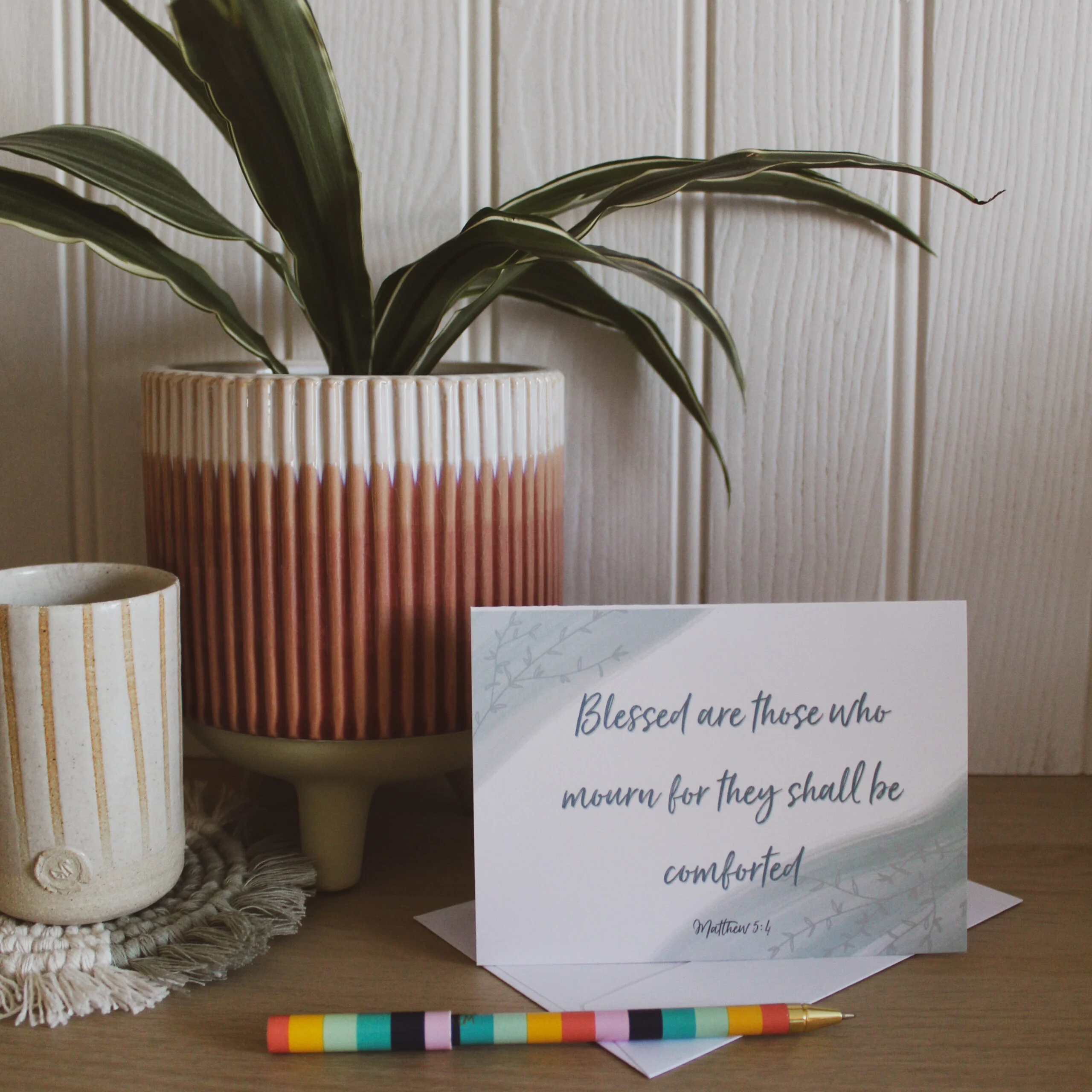 Matthew 5:4 Greetings Card