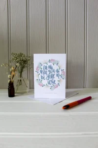 1 Corinthians 16:14 Greetings Card