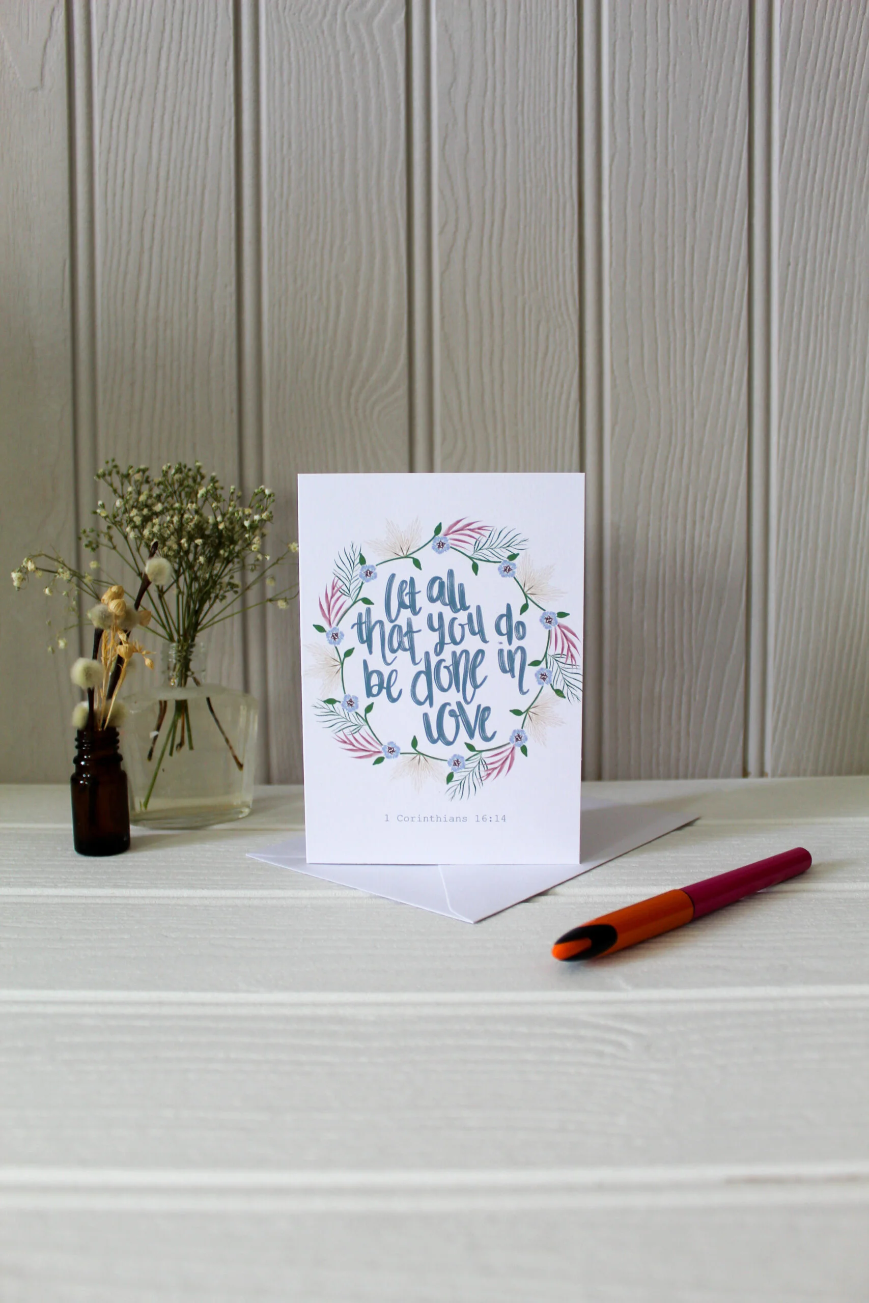1 Corinthians 16:14 Greetings Card