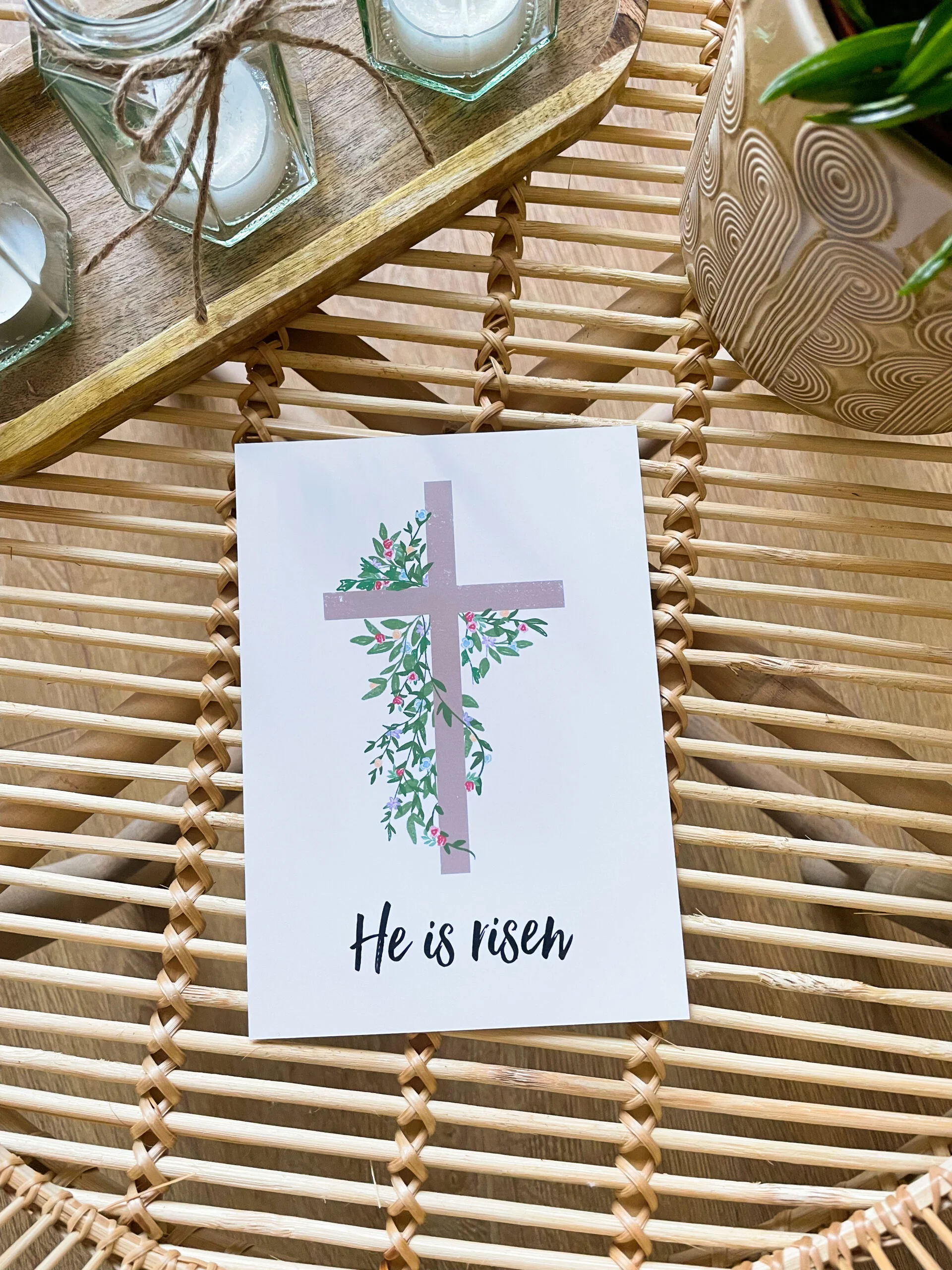 He Is Risen Greetings Card
