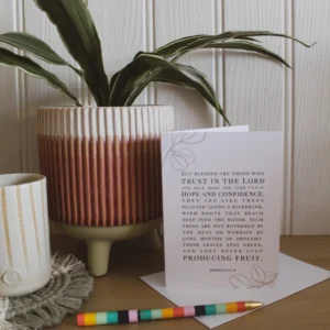 Jeremiah 17:7-8 Greetings Card