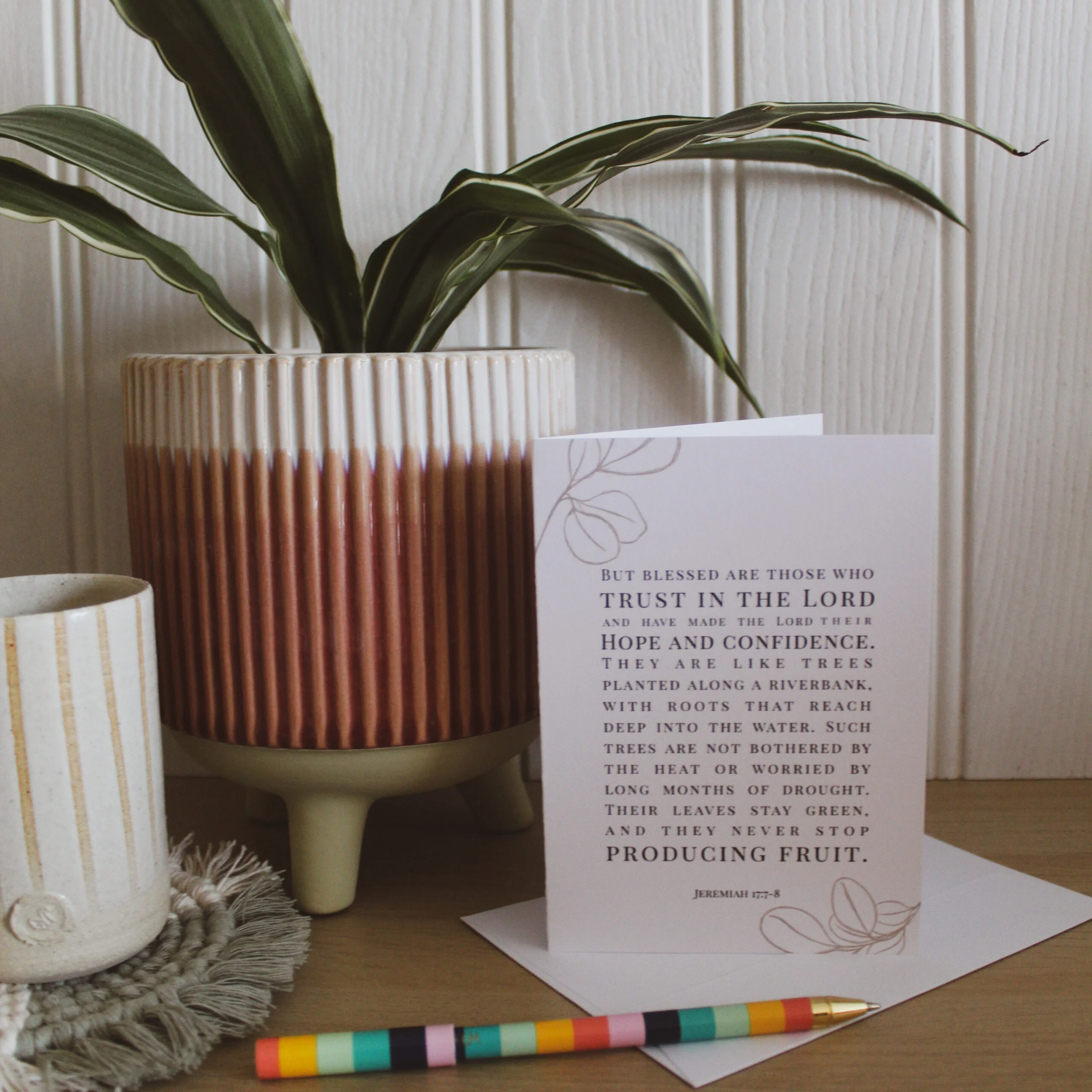 Jeremiah 17:7-8 Greetings Card