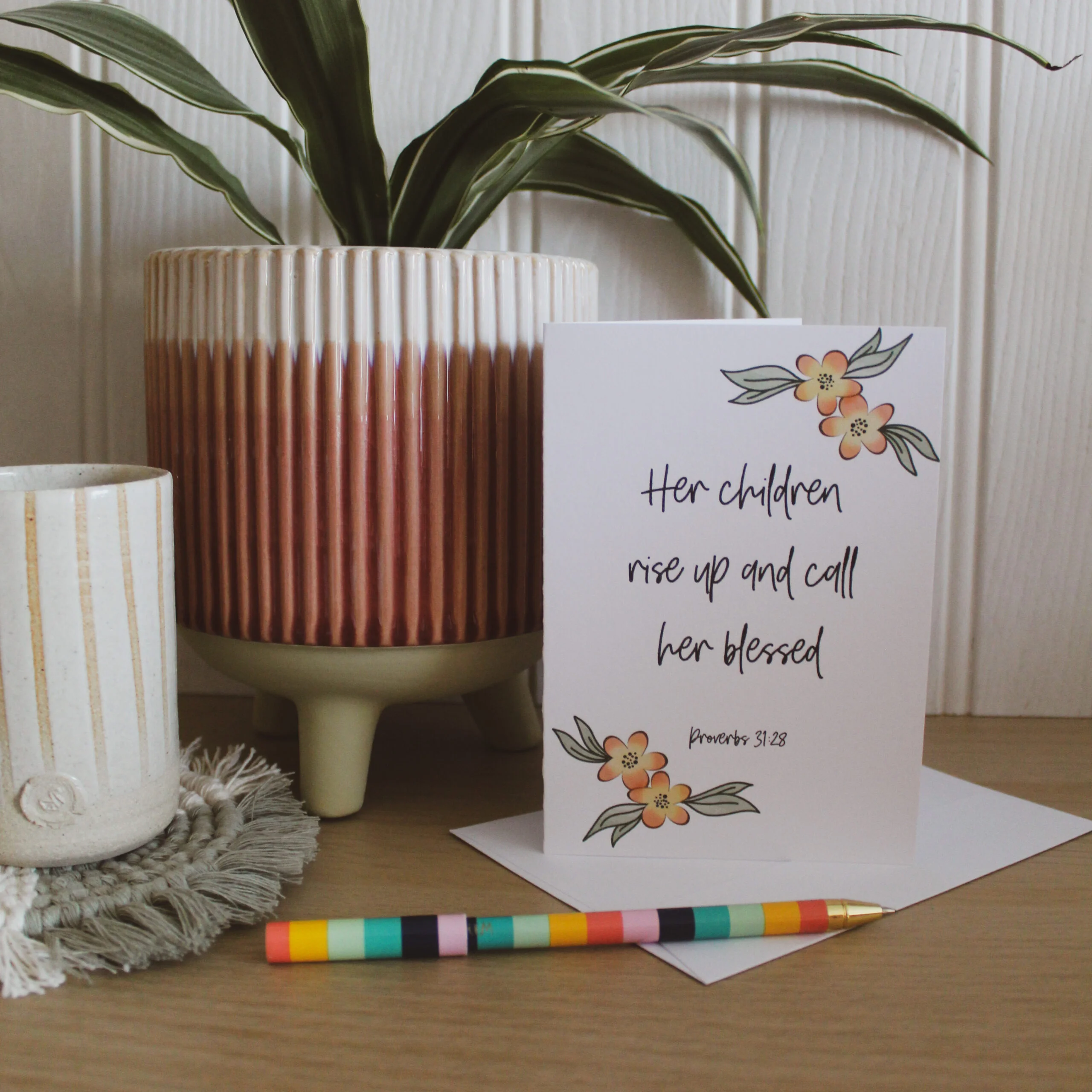 Proverbs 31:28 Greetings Card