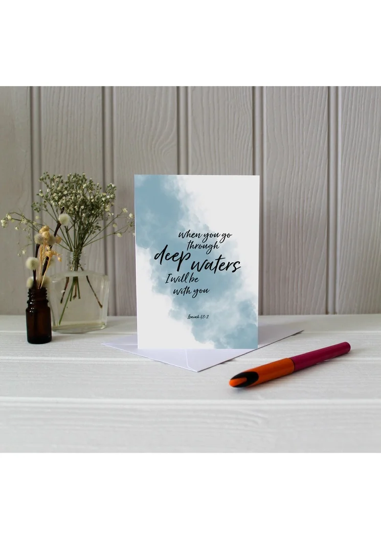 Isaiah 43:2 Greetings Card