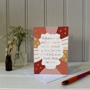 Romans 8:39 Greetings Card