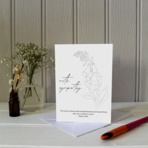 With Sympathy Psalm 34:8  Greetings Card