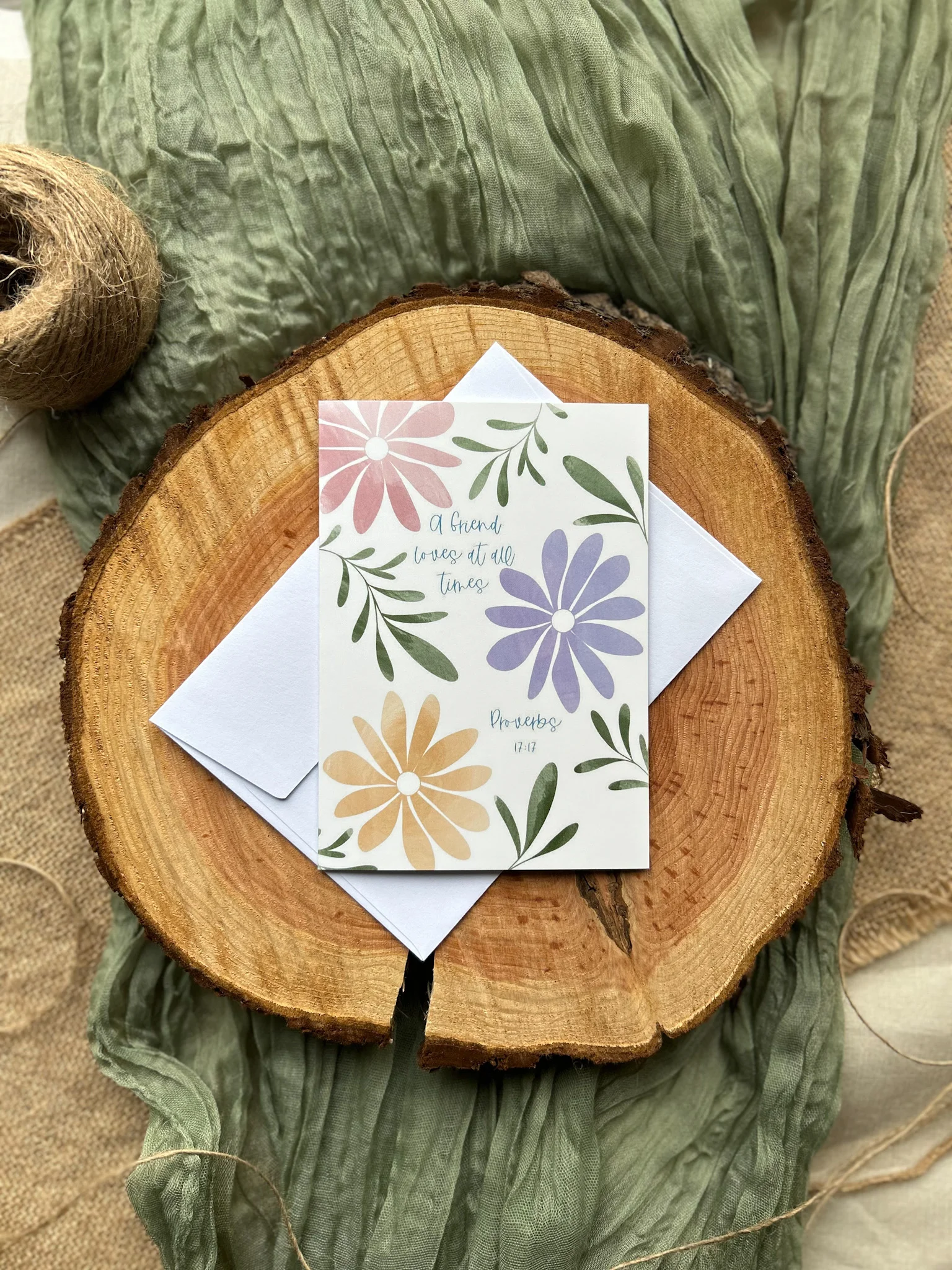 Proverbs 17:17 Colourful Card