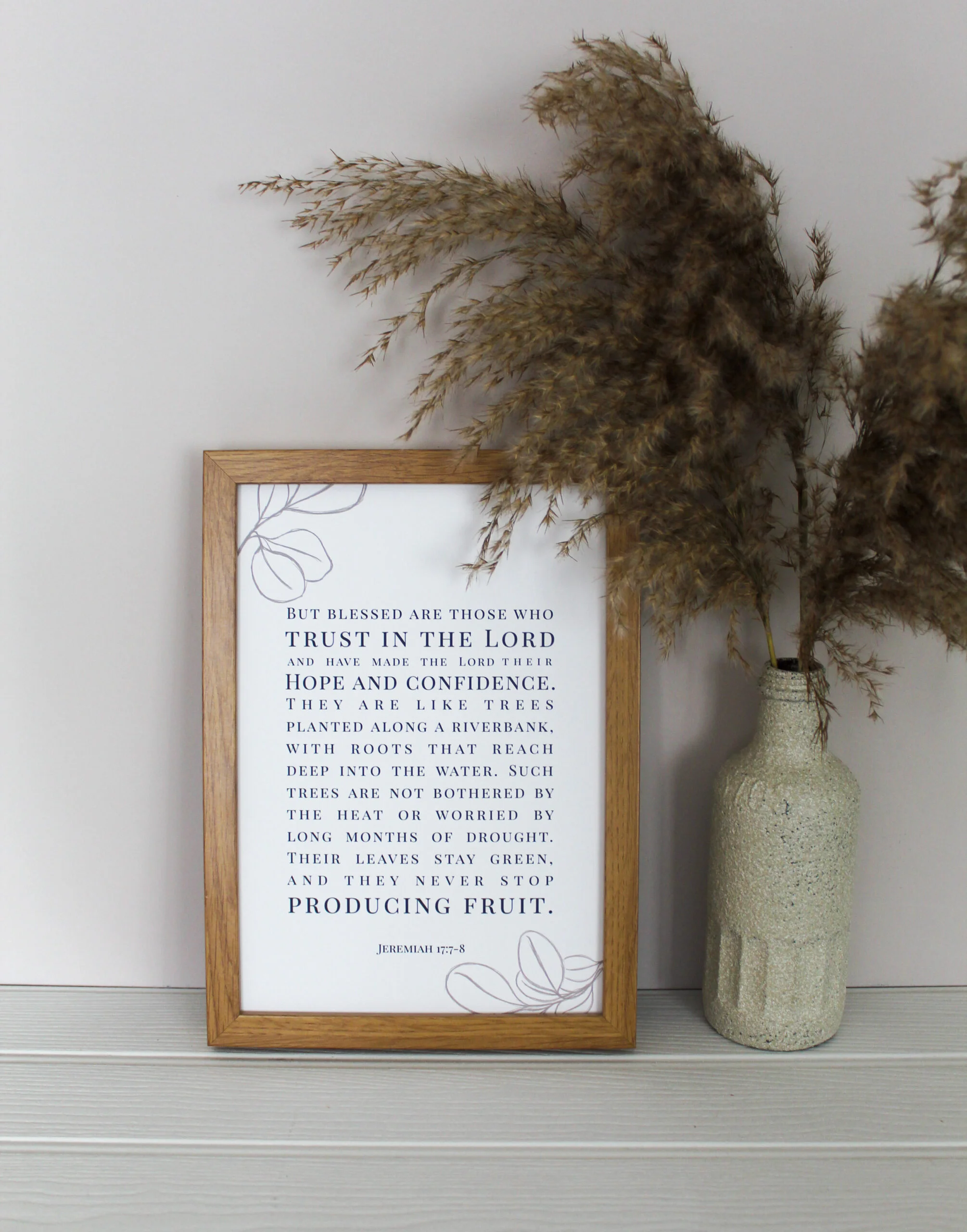 Jeremiah 17:7-8 Art Print (Size 5" X 7")