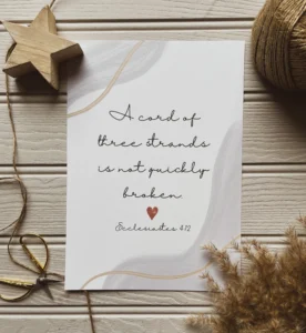 Ecclesiastes 4:12 Art Print (Size 5" X 7")