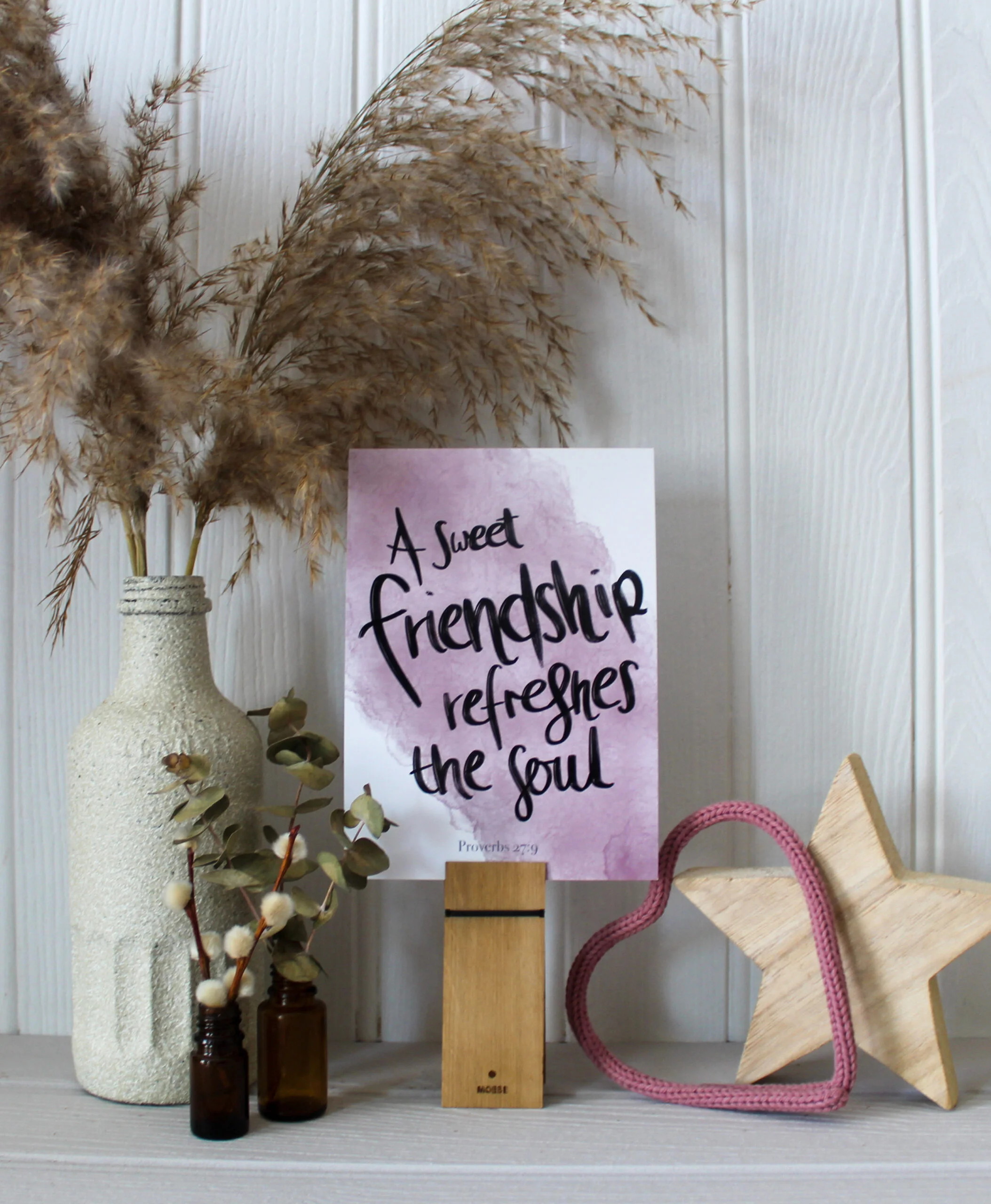Proverbs 27:9 Art Print (Size 5" X 7")