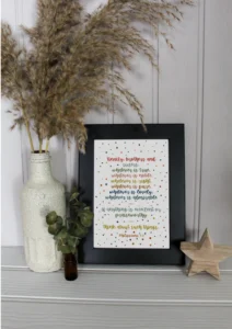 Philippians 4:8 Art Print (Size A5)