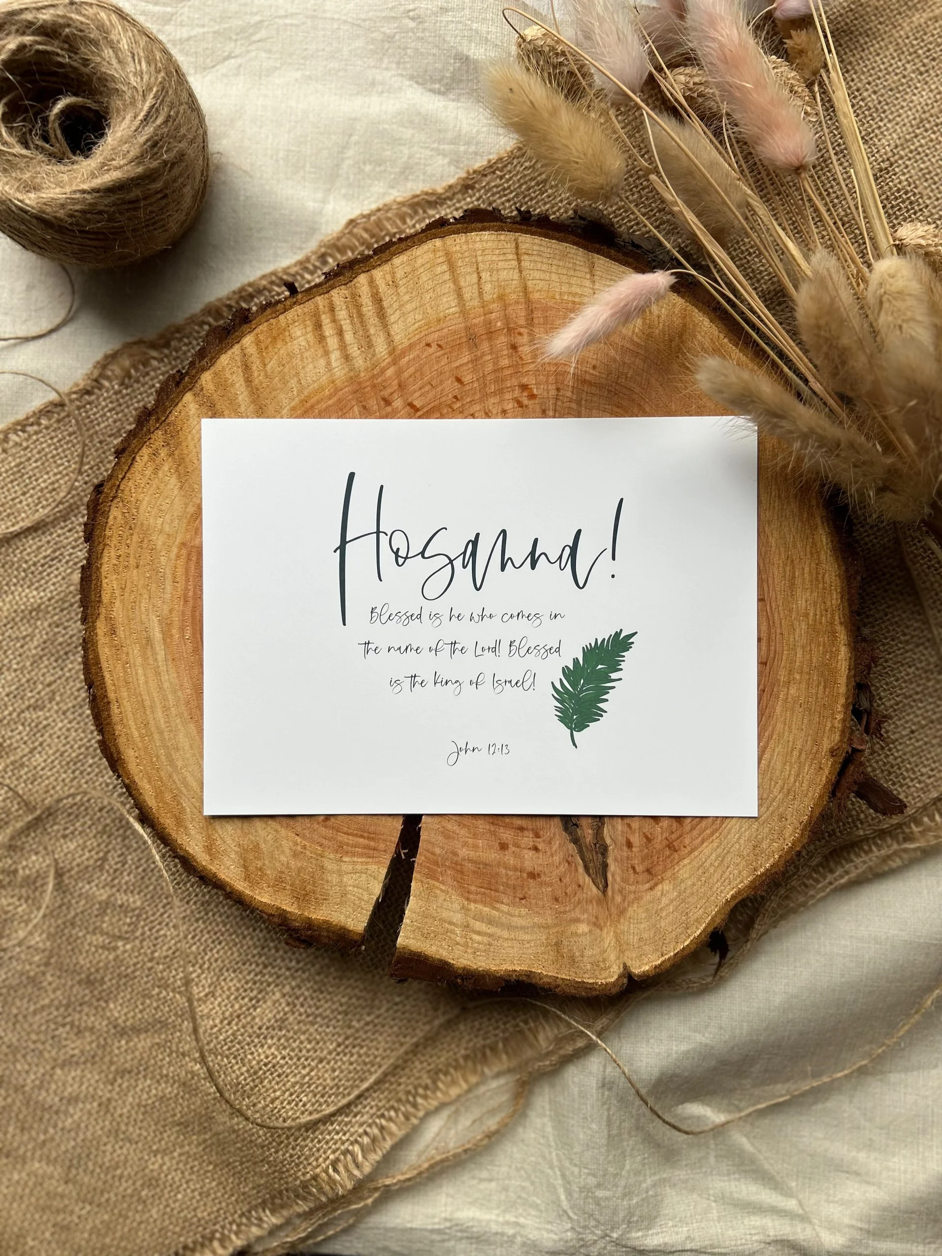 Hosanna! John 12:13 Art Print (Size 5"x7")
