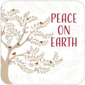 Peace On Earth Christmas Coaster