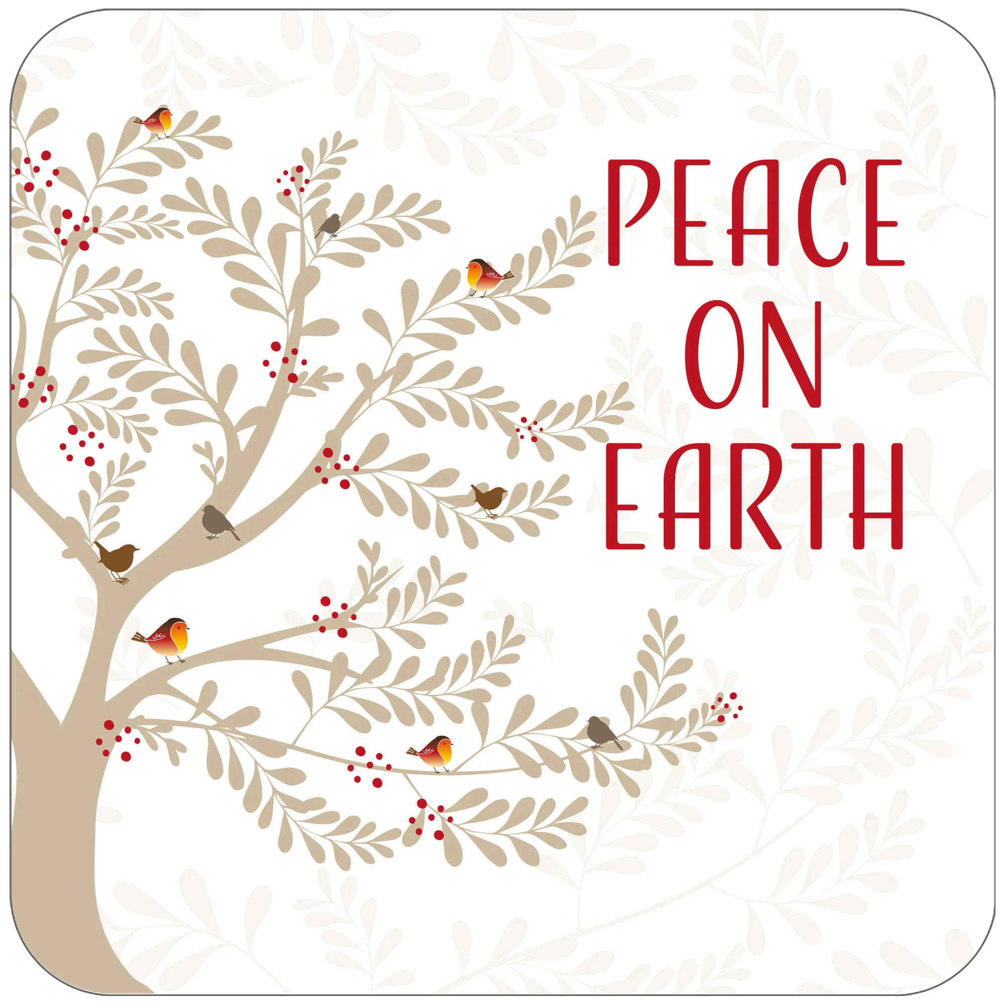Peace On Earth Christmas Coaster