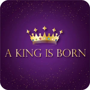 A King is born Christmas Coaster