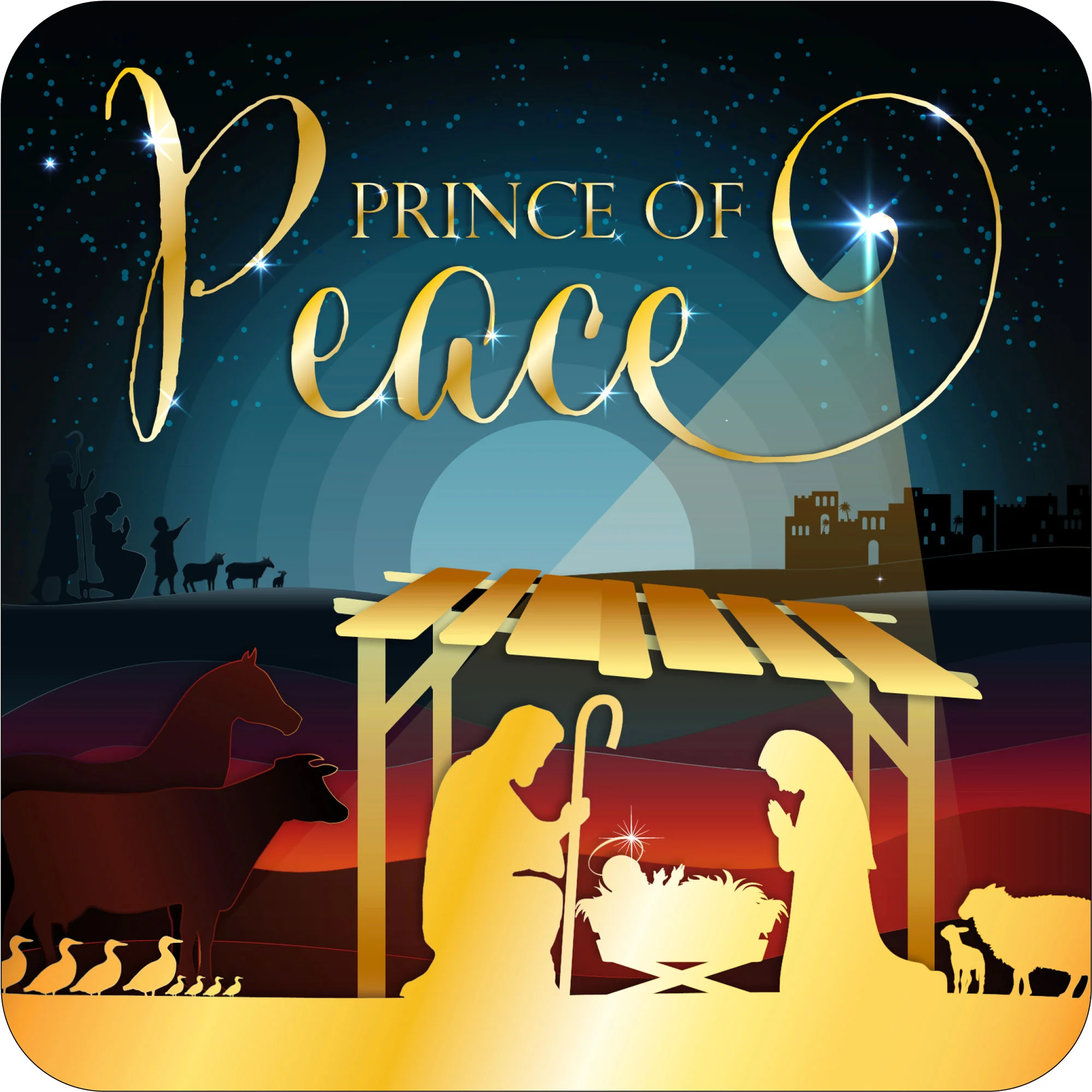 Prince of Peace Christmas Coaster