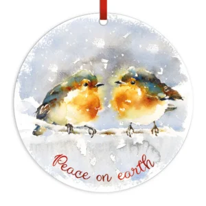 Robins Ceramic Christmas Decoration