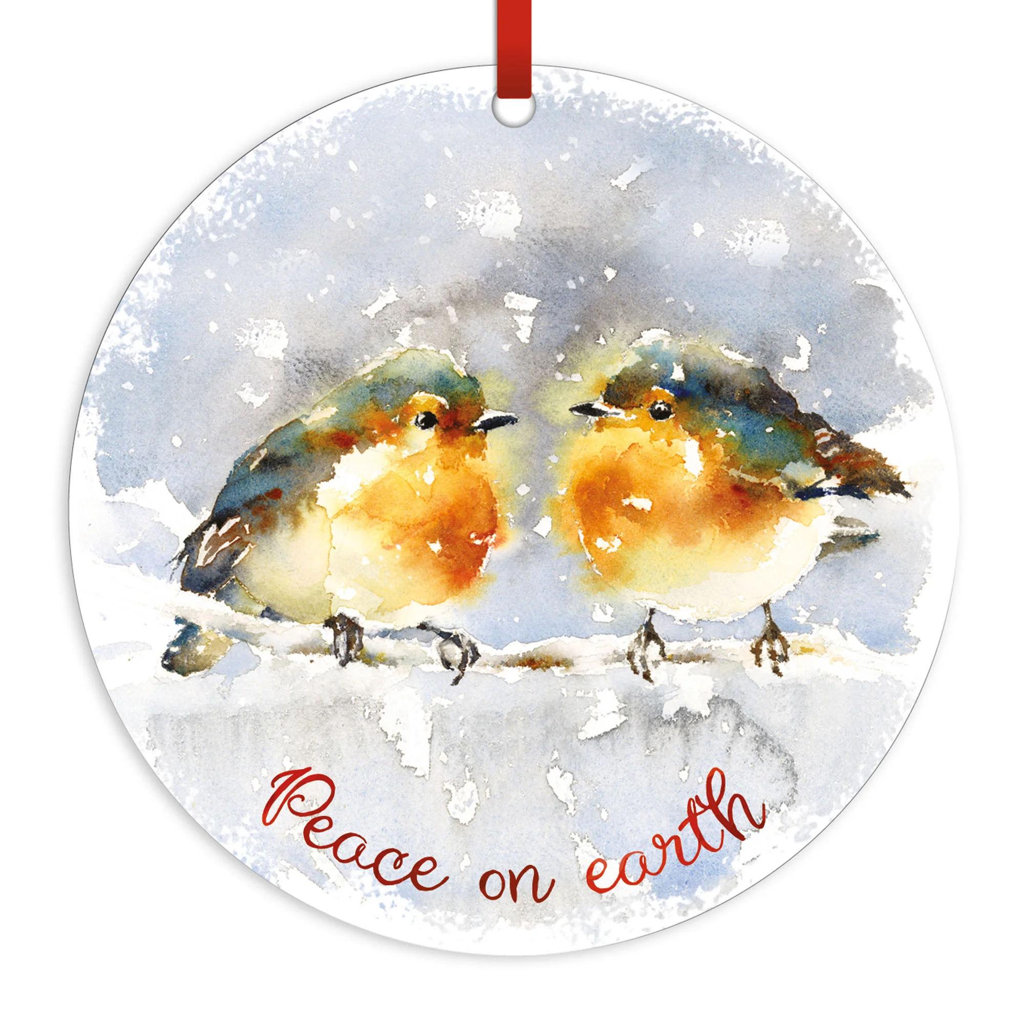 Robins Ceramic Christmas Decoration