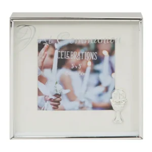 Silverplated Box Frame 3" x 3" - First Communion