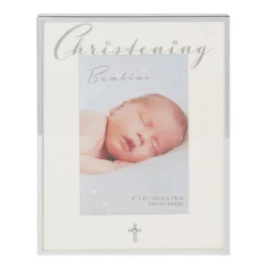 Bambino Silverplated Photo Frame - Christening 4" x 6"