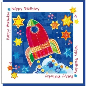 Rocket Birthday Greetings Card (with verse)