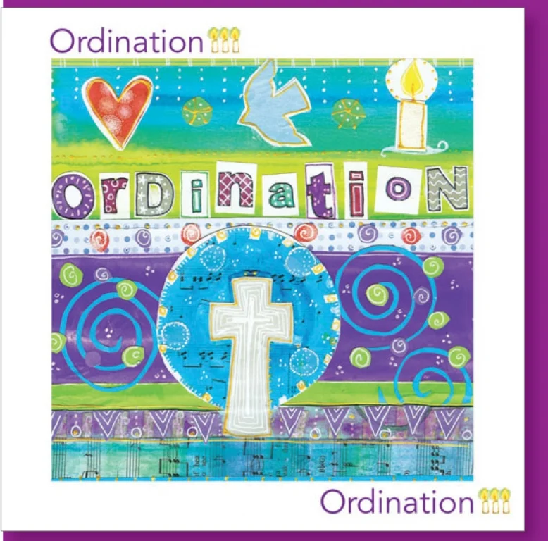 Ordination Cross Greetings Card
