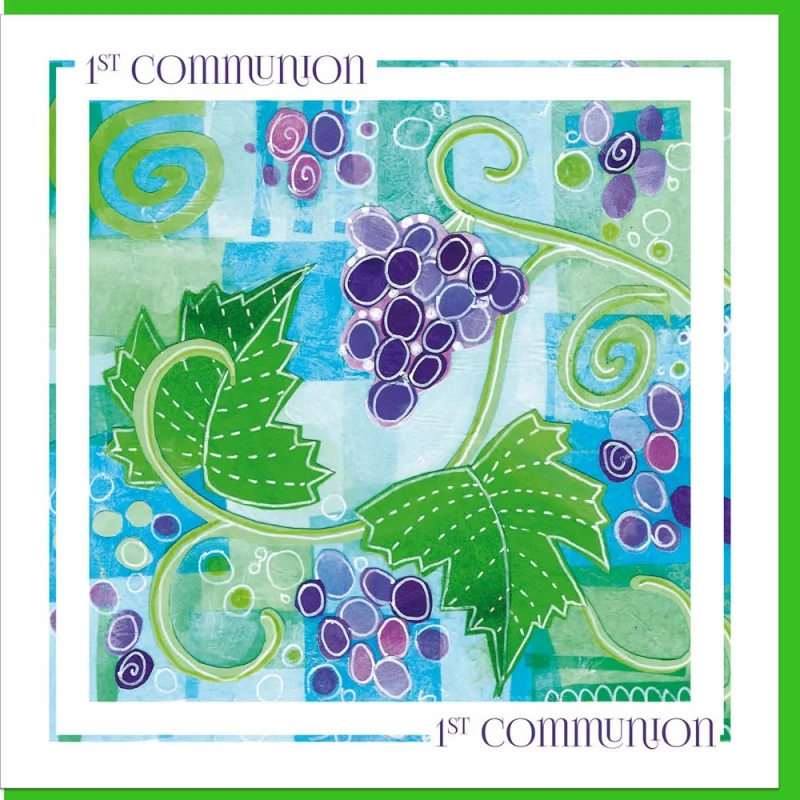 1st Communion Vine Greetings Card (with verse)