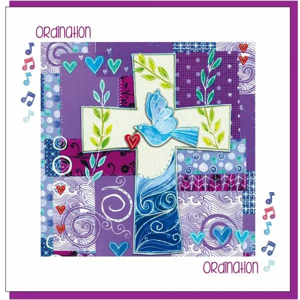 Ordination Dove Greetings Card (with verse)