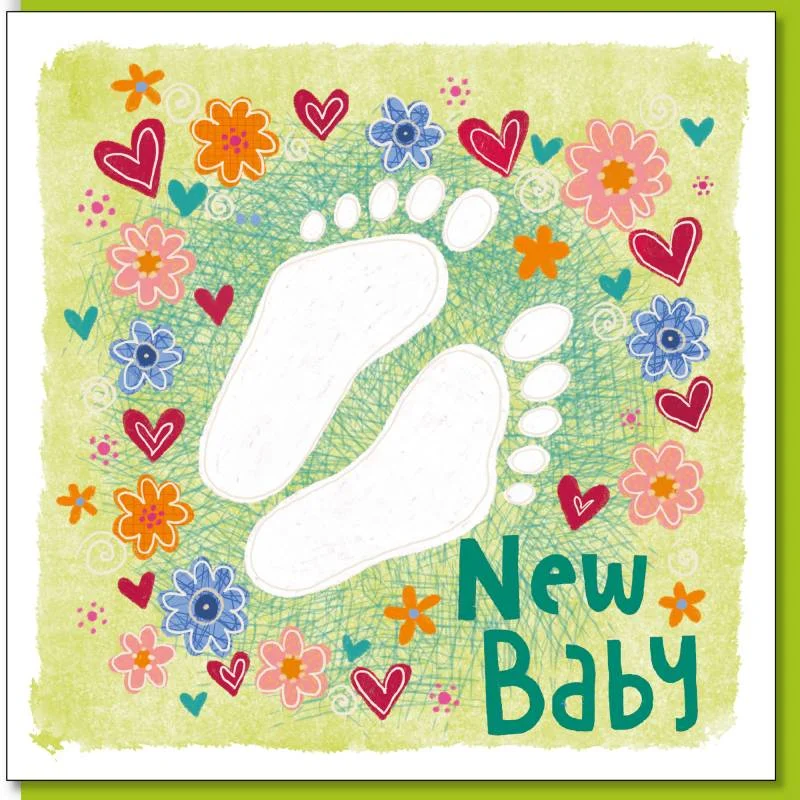 Baby Feet Christian New Baby Card
