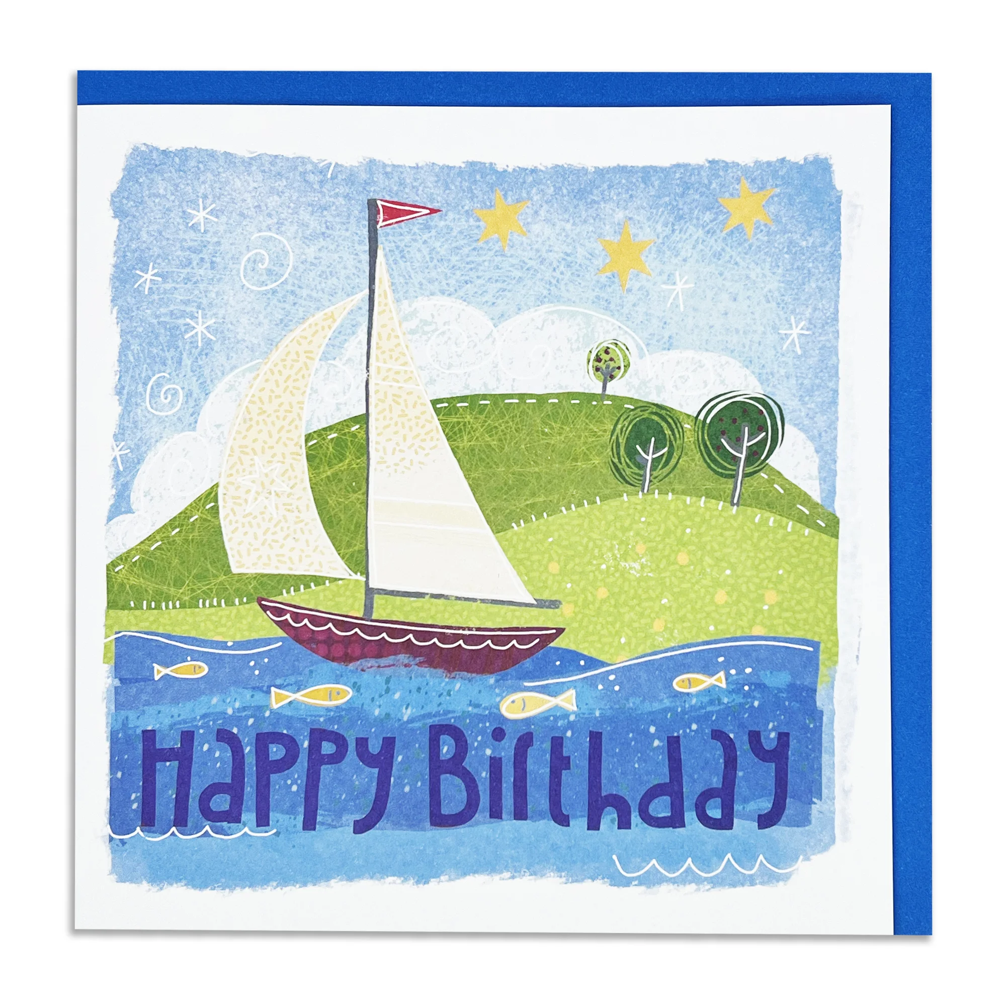 Happy Birthday Sailboat Greetings Card