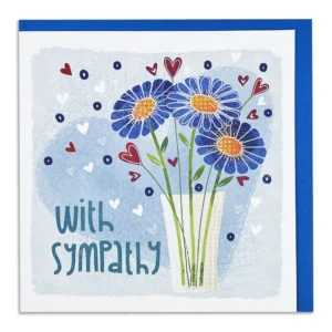 With Sympathy Flowers Greetings Card