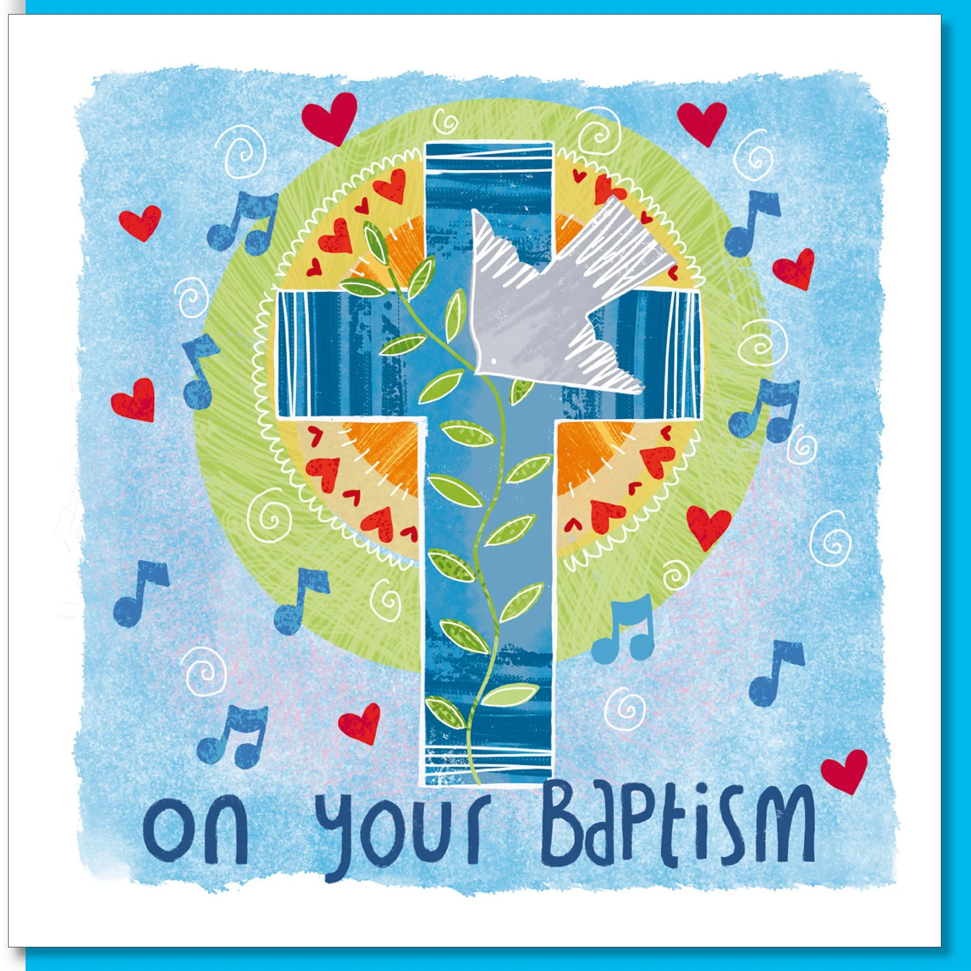 On Your Baptism Cross Greetings Card
