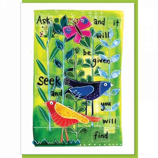Ask & Seek Greetings Card