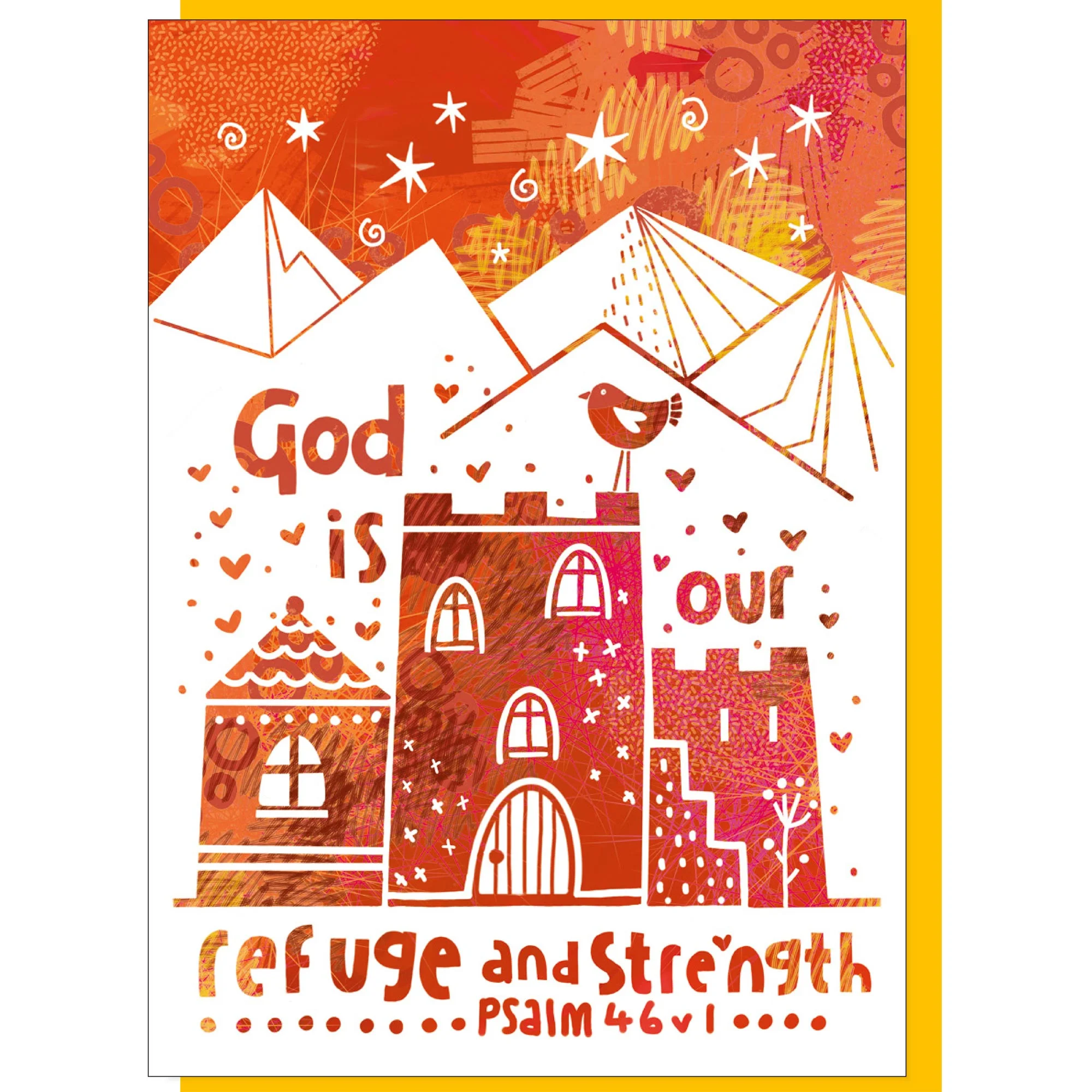 Refuge And Strength Greetings Card
