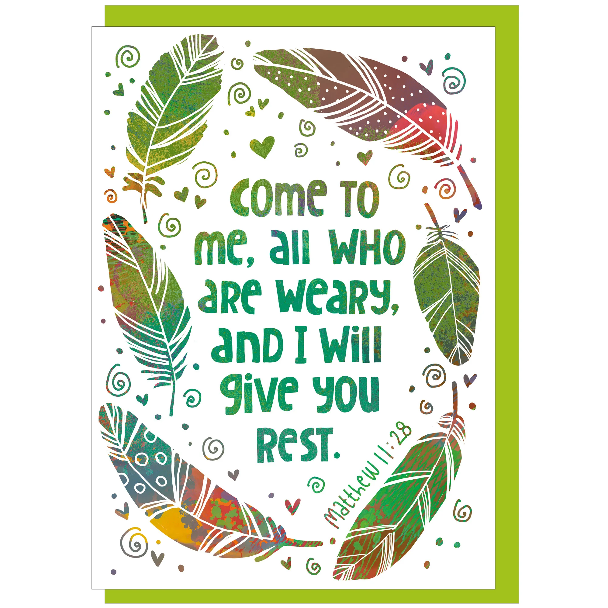 Give you rest Encouragement Card