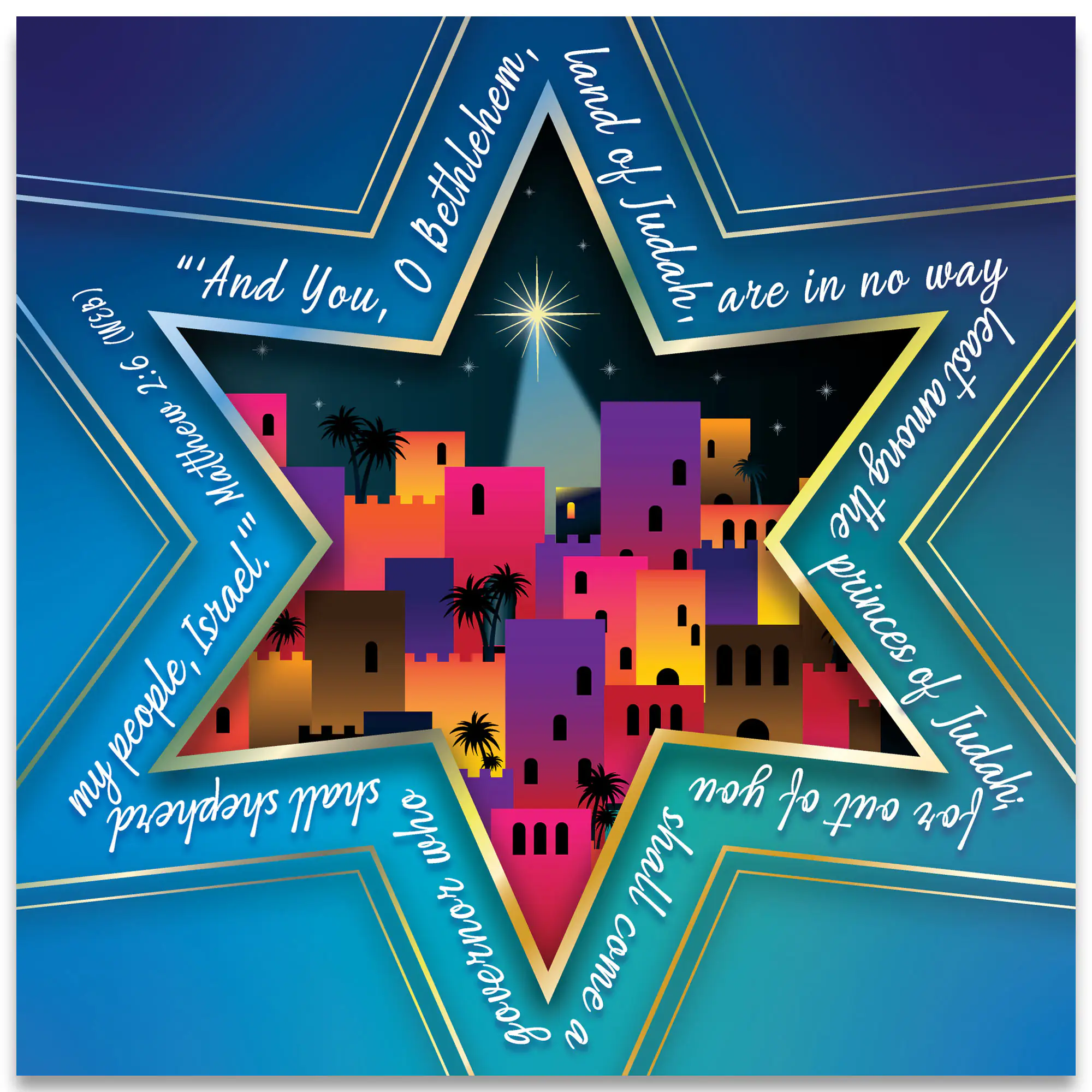 Star of Bethlehem Christian Christmas Cards
