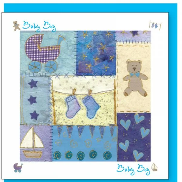 Baby Boy Christian Greetings Card