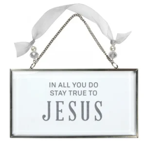 Glass Wall Art - 6.5" X 3.5" Stay True