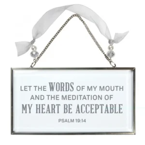 Glass Wall Art - 6.5" X 3.5" Let the Words