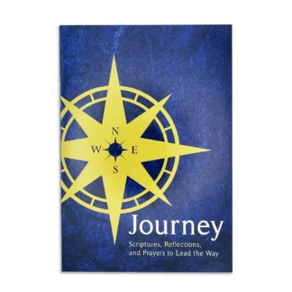 A hardcover devotional book titled Journey featuring inspirational scriptures and prayers for graduates, categorized under Christian journals and devotionals.