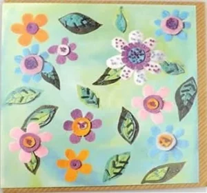 Big Sky Card - Green Flowers