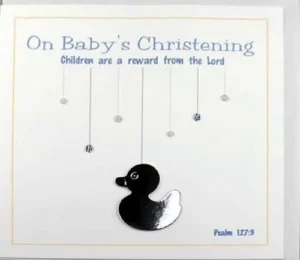Dangles On Baby's Christening Blue