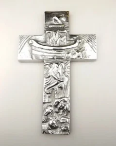 9" ALUMINIUM NOAH'S ARK WALL CROSS